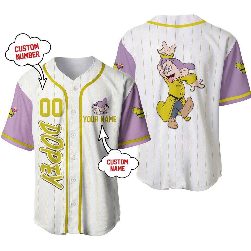 Dopey Dwarf Baseball Jersey - lylyprint.com