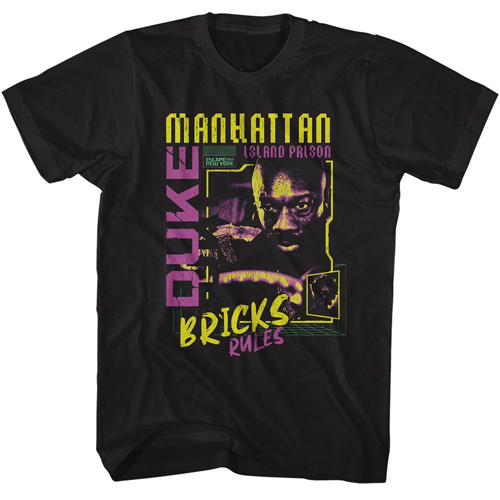 Escape From New York - Escape Bricks Rules Island Prison T-Shirt