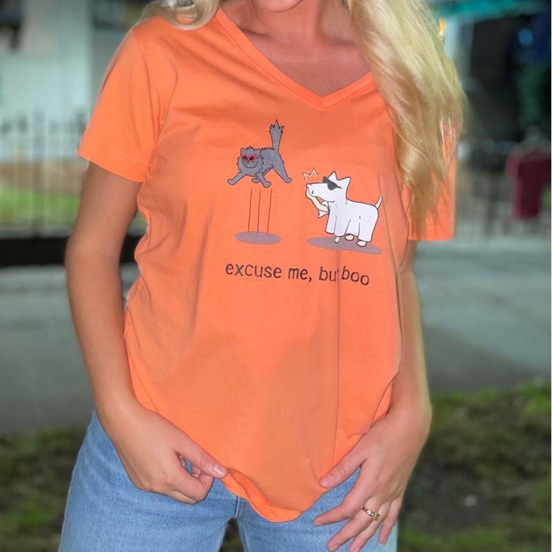 Excuse Me But Boo - Ladies T-Shirt V-Neck