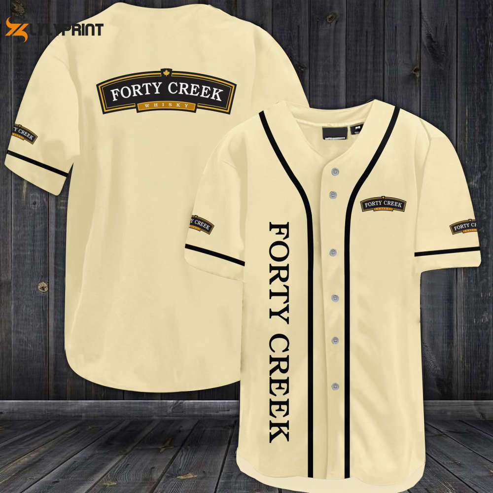 Forty Creek All Over Print Unisex Baseball Jersey - Light Yellow - lylyprint.com