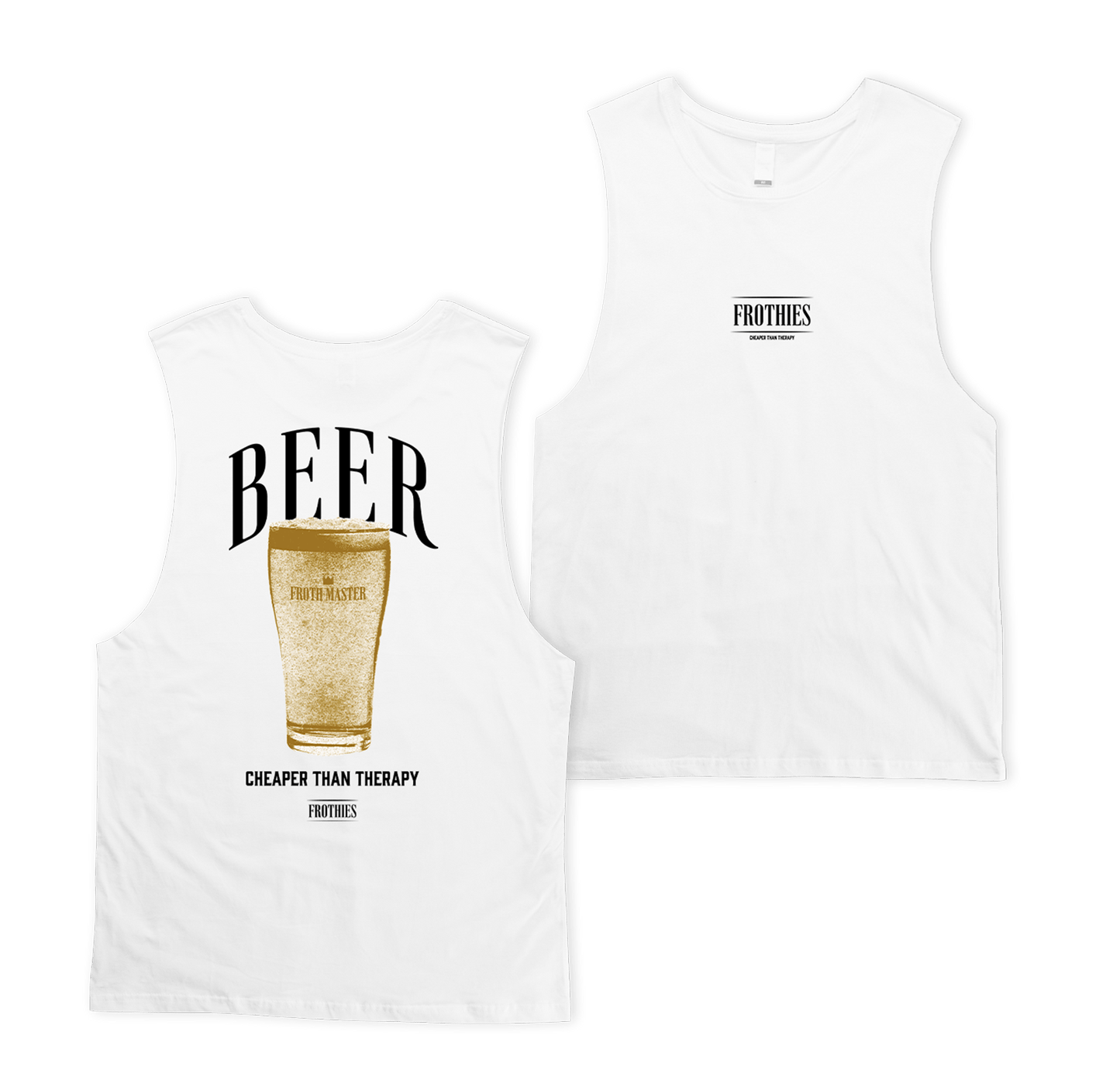 Beer Muscle Tee White