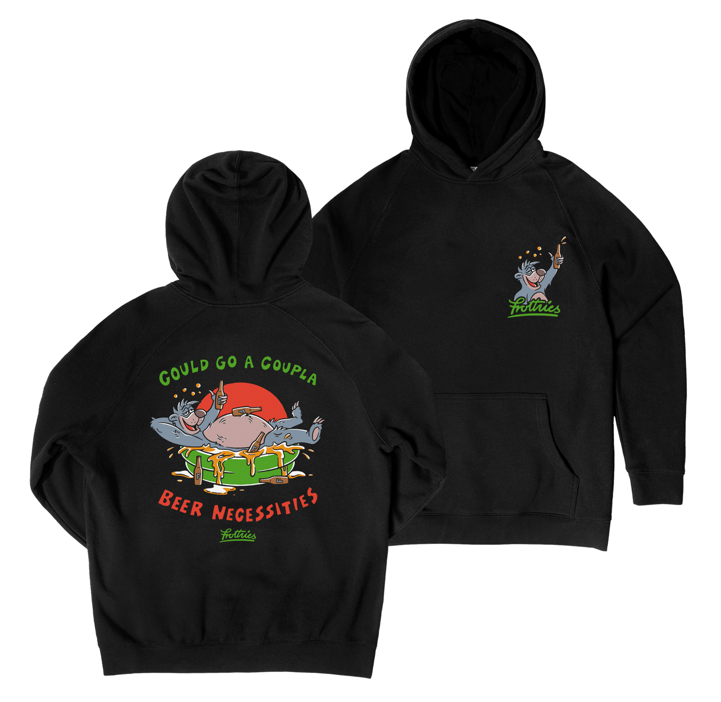 Beer Necessities Hoodie Black