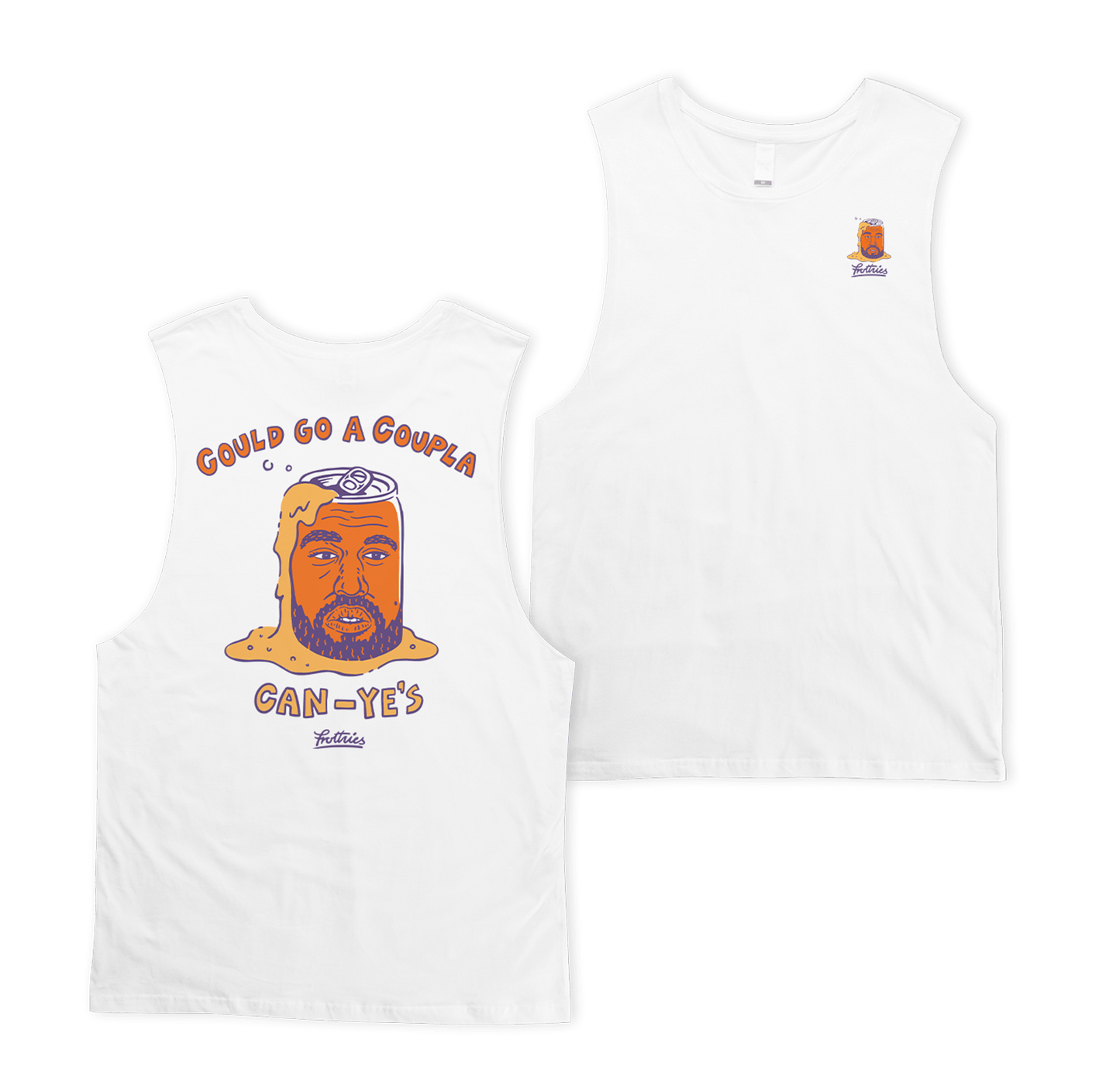 Can-ye West Muscle Tee White