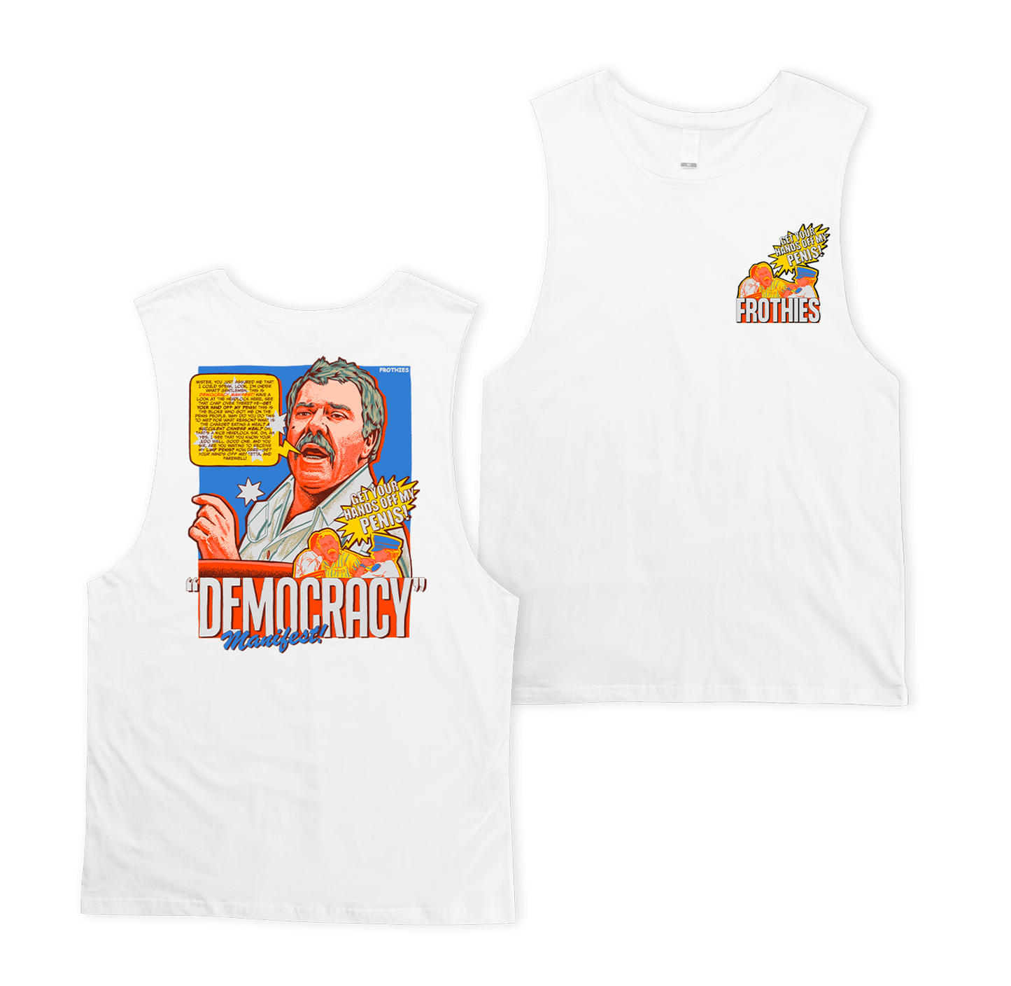 Democracy Manifest Muscle Tee White