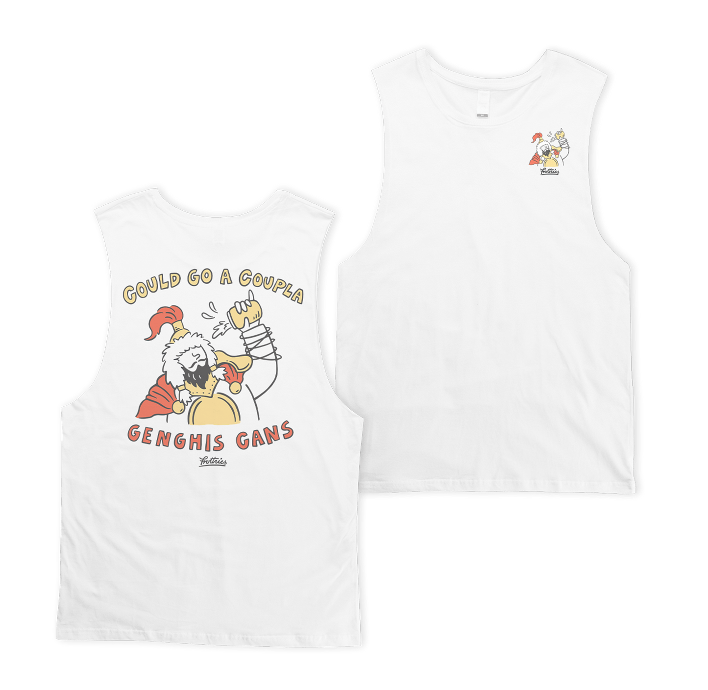 Genghis Cans Muscle Tee White