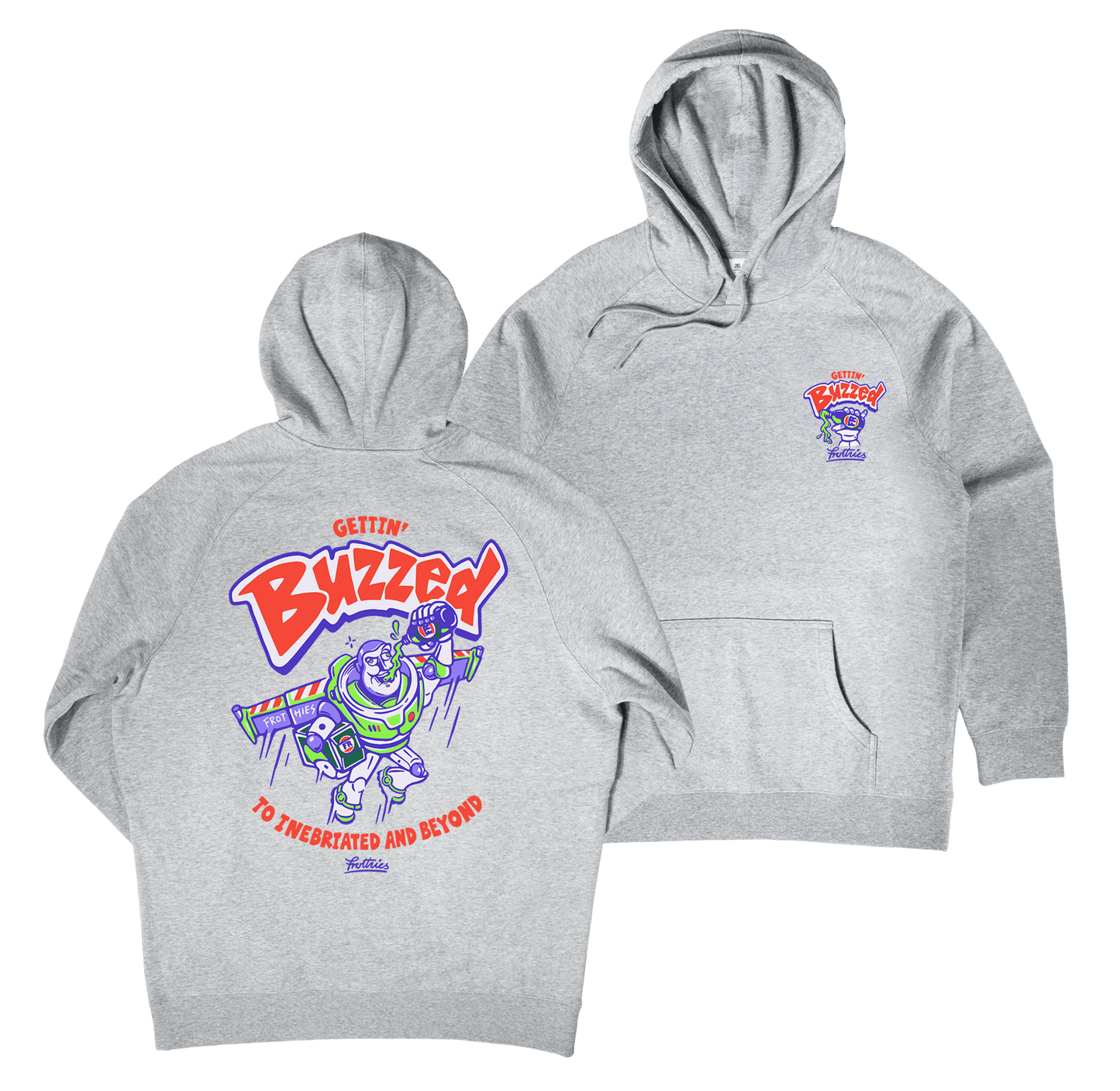 Gettin' Buzzed Hoodie Grey