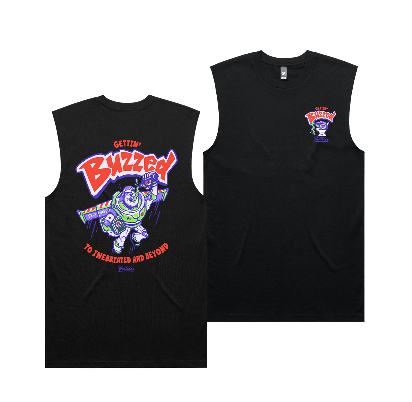 Gettin' Buzzed Muscle Tee Black