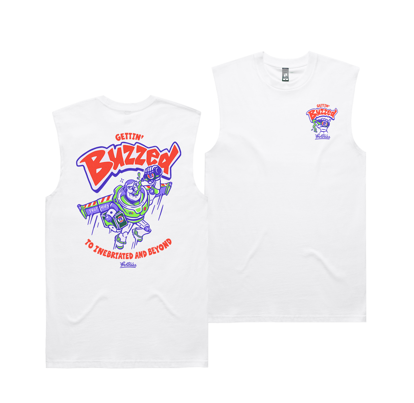 Gettin' Buzzed Muscle Tee White