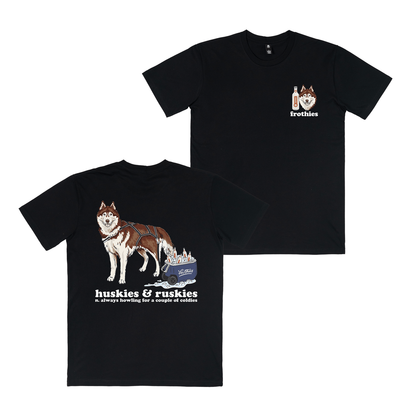 Huskies & Ruskies Tee Black