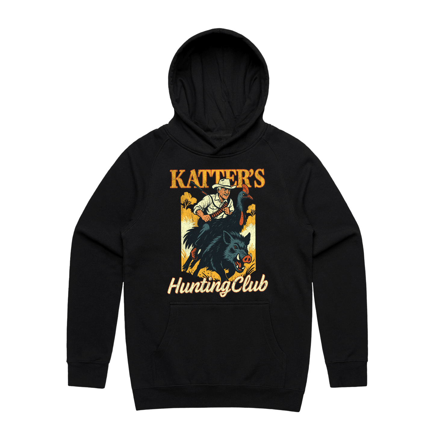 Katter's Hunting Club Hoodie Black