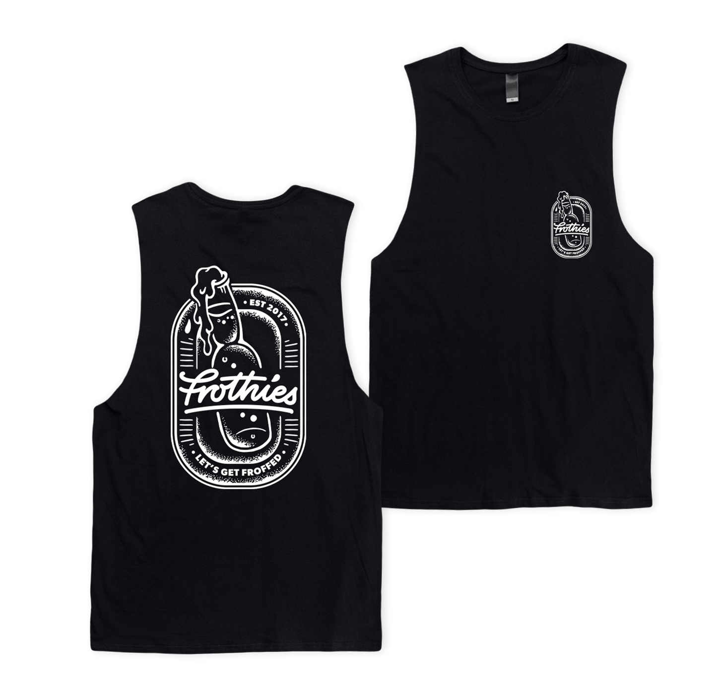 Let's Get Froffed Muscle Tee Black