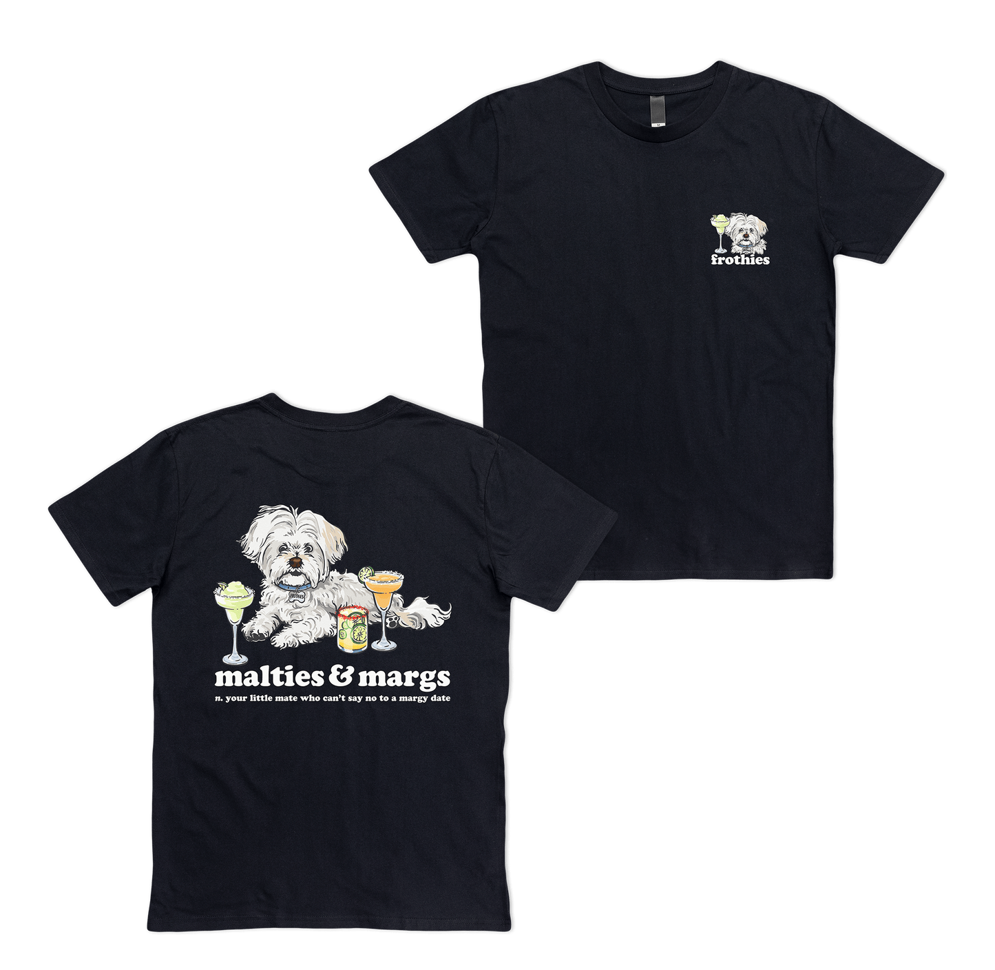 Malties & Margs Tee Black