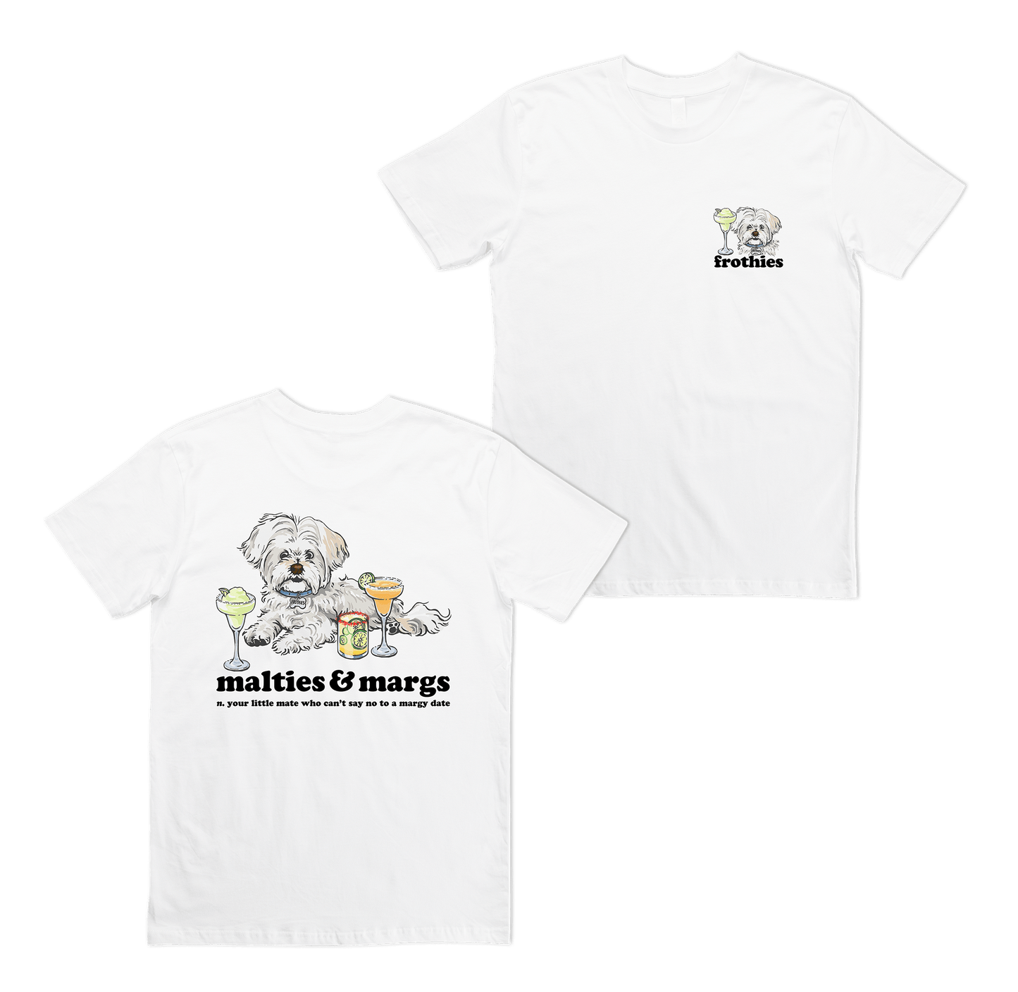 Malties & Margs Tee White