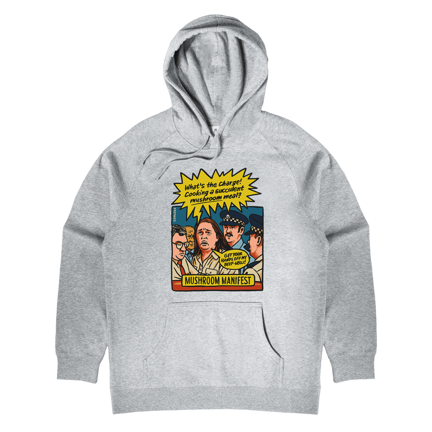 Mushroom Manifest Hoodie Grey