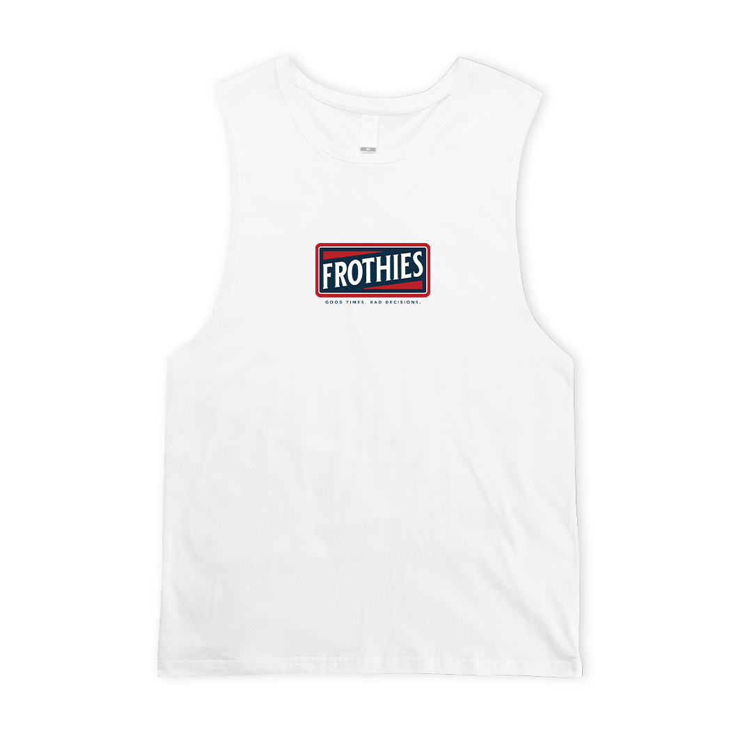 Old Froth Muscle Tee White