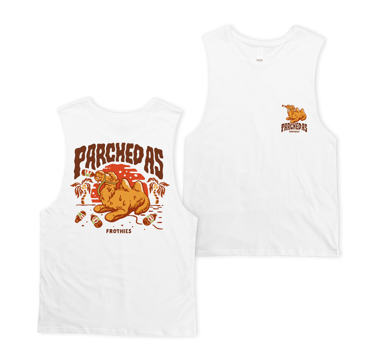 Parched As Muscle Tee White