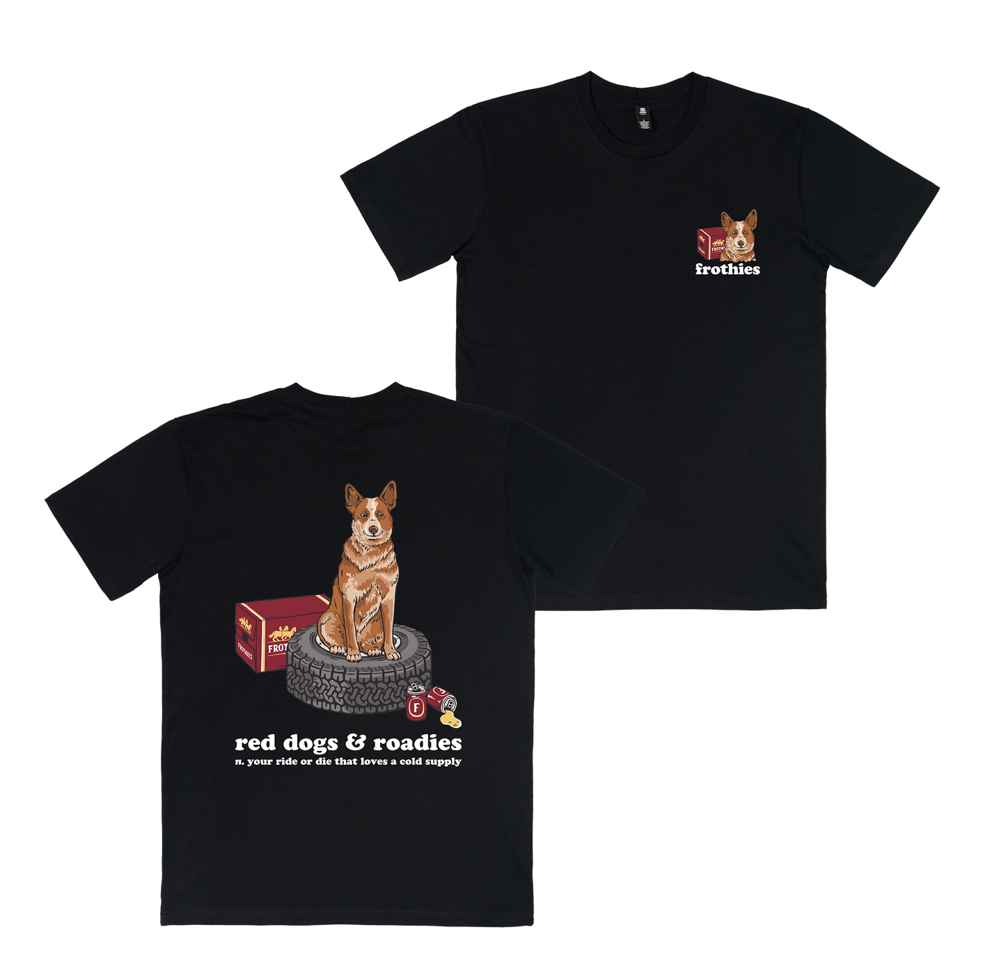 Red Dogs & Roadies Tee Black