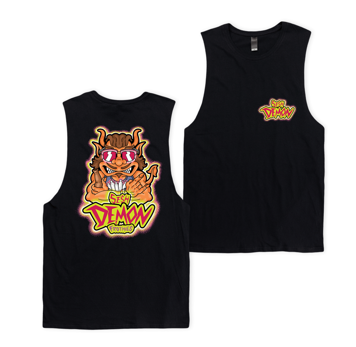 Sesh Demon Muscle Tee Black