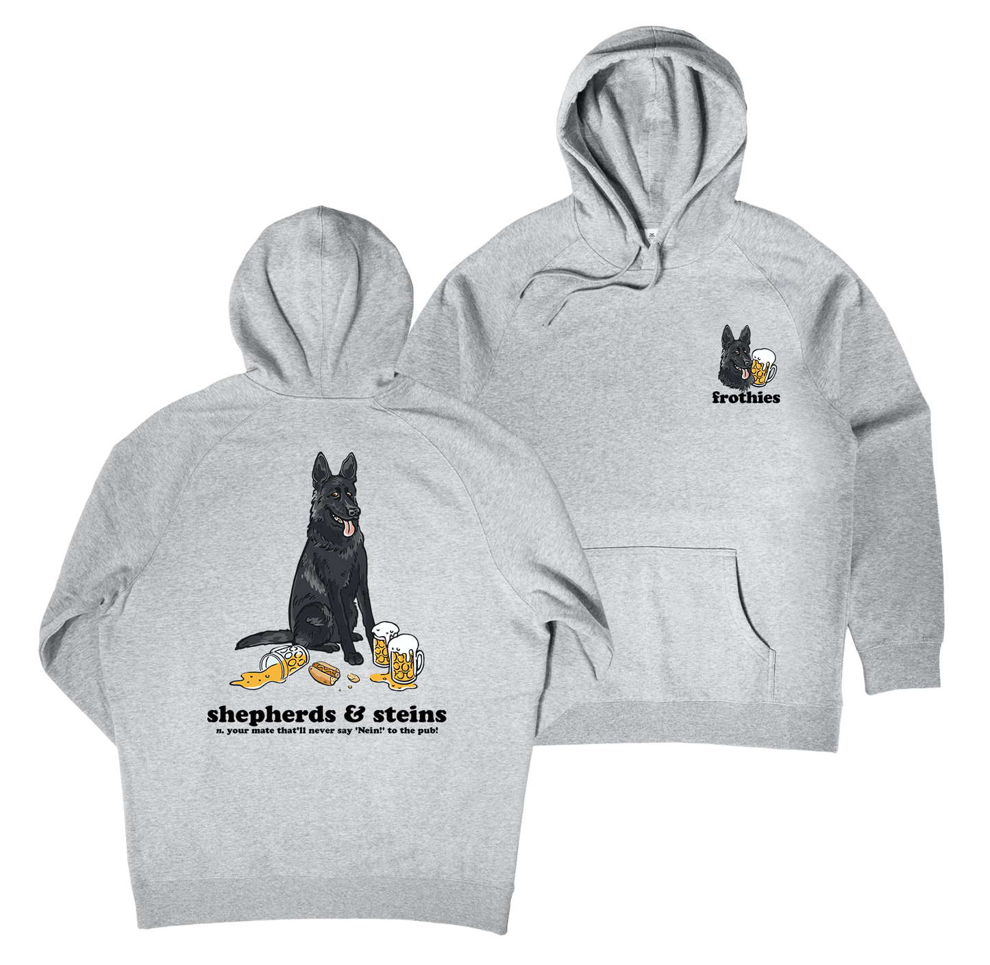 Shepherds and Steins Hoodie Grey