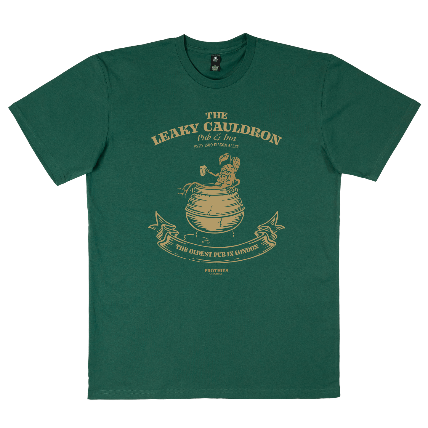 The Leaky Cauldron Tee Jade Green