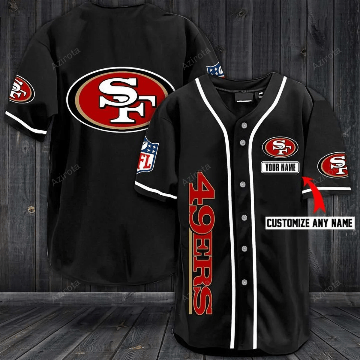 San Francisco 49Ers Personalized Custom Name For You Baseball Jersey