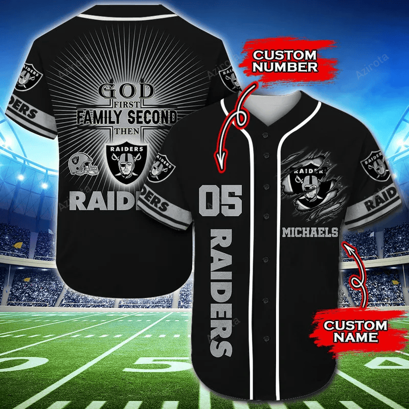 Las Vegas Raiders Baseball Jersey Luxury Custom Name Custom Number