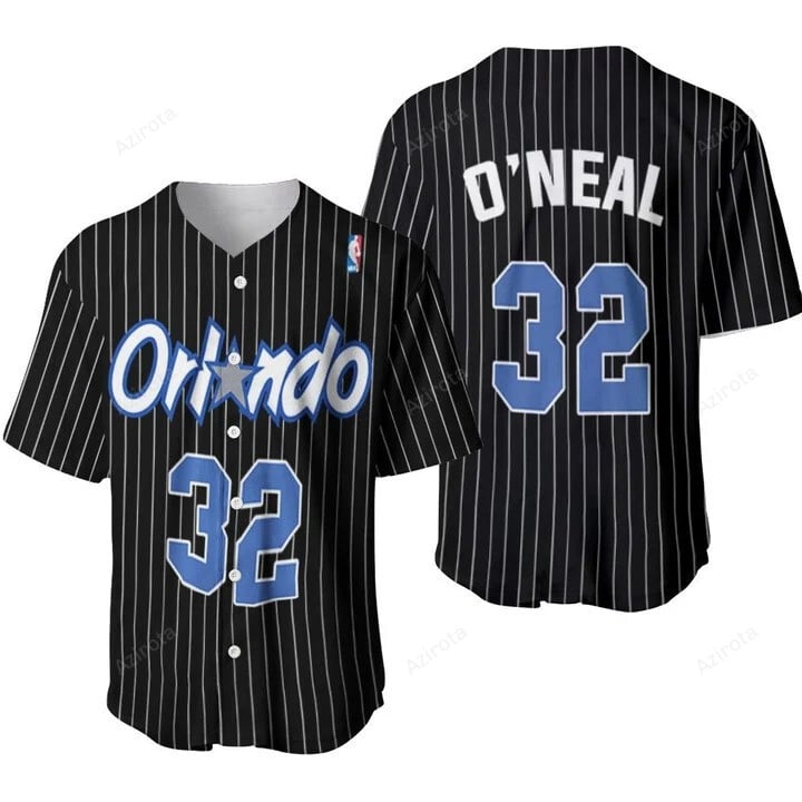 Orlando Magic Shaquille O Neal 32 Great Player Nba Basketball Team Logo 3 D Designed Baseball Jersey