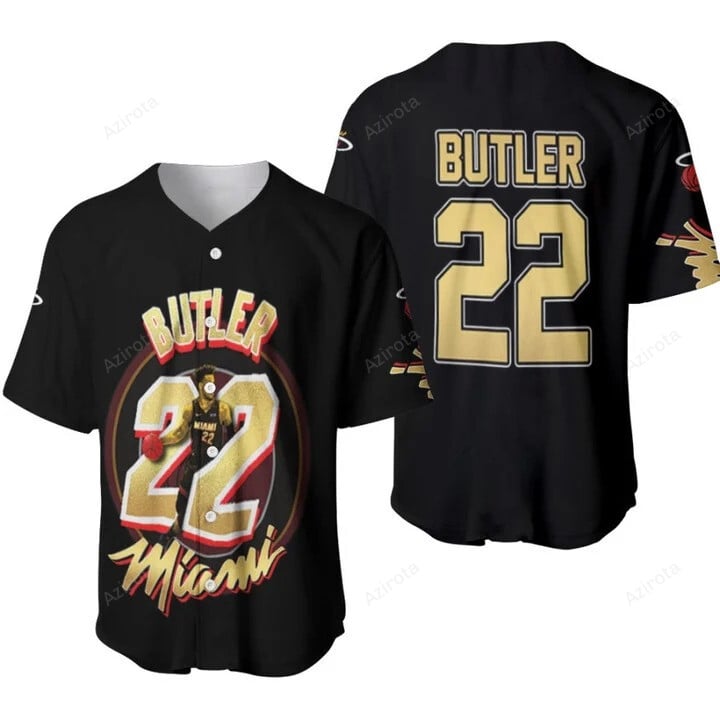 Miami Heat Jimmy Butler 22 Nba Small Forward 3 D Designed Baseball Jersey Nba Gift For Fans