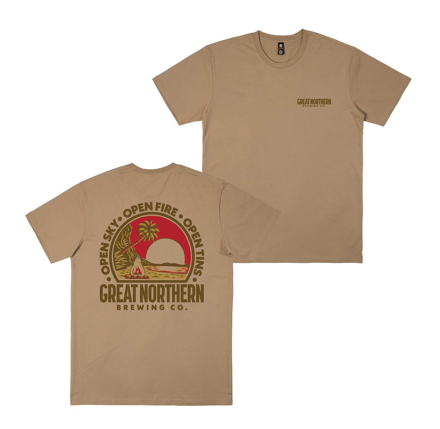 Open Sky Open Fire Tee Tan