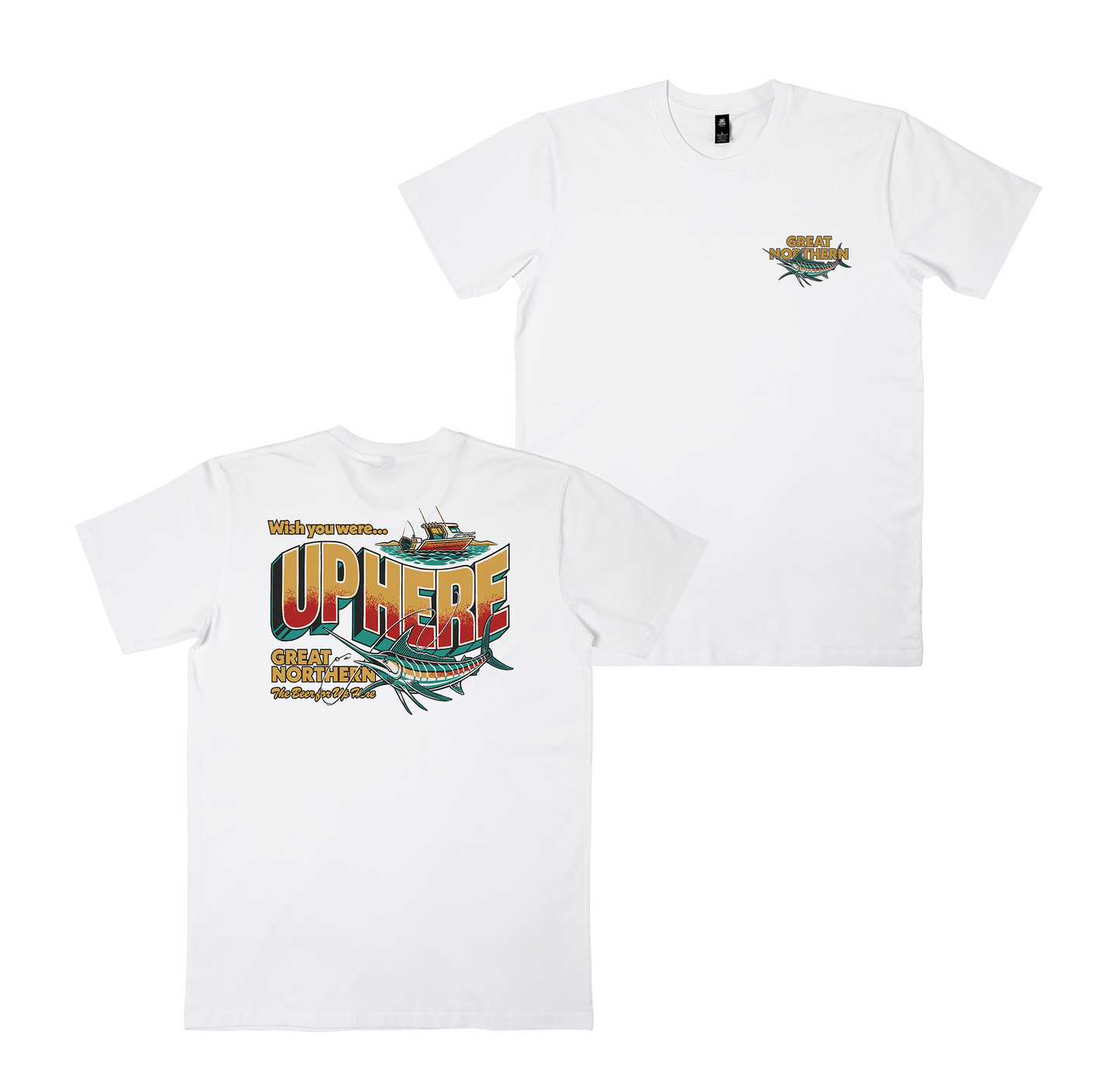 Up Here Tee White