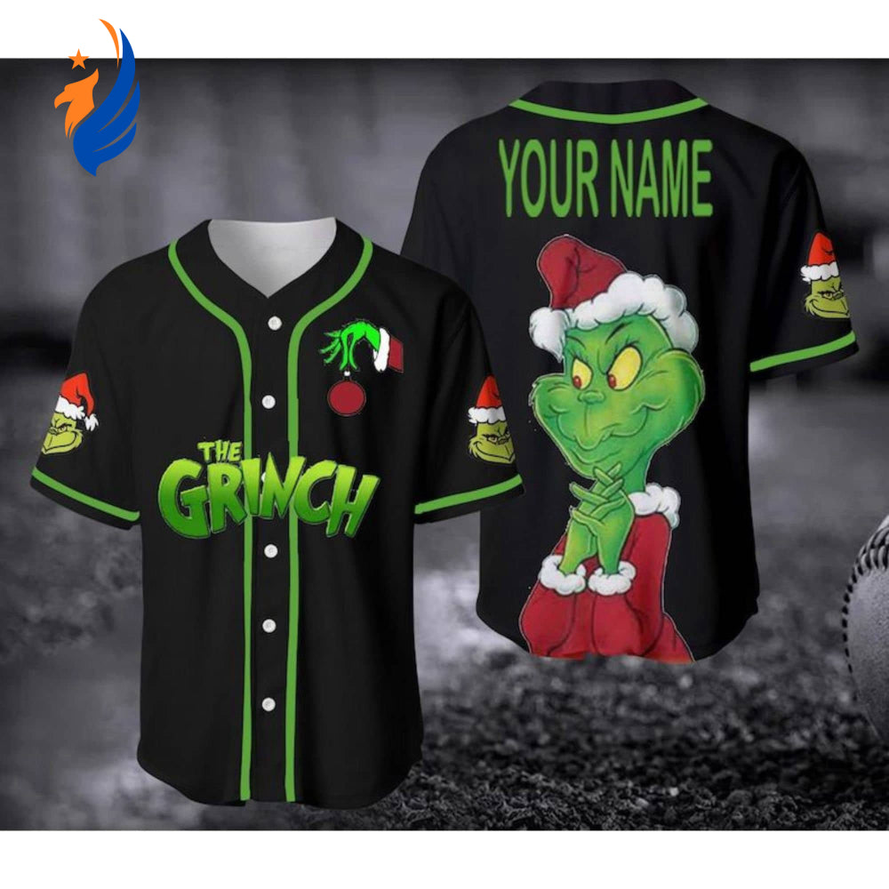 Grinch 1 Baseball Jersey 1 - Bafud
