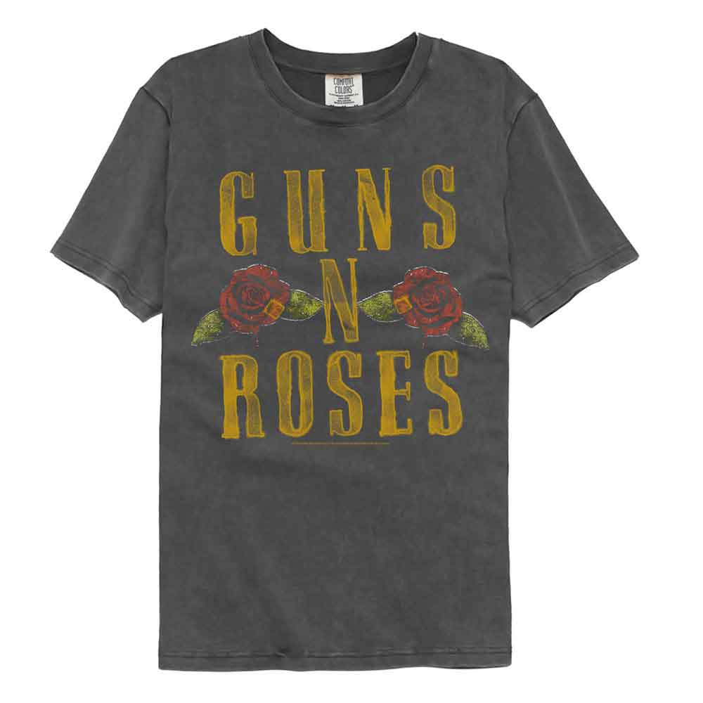 Guns and Roses Logo And Roses Comfort Colors T-Shirt