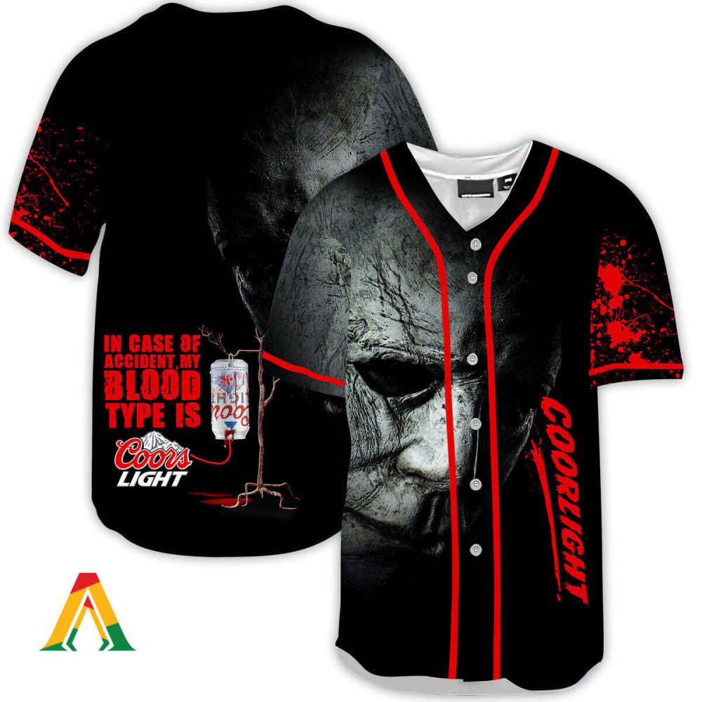 Halloween Horror Michael Myers Coors Light Baseball Jersey - Aopprinter