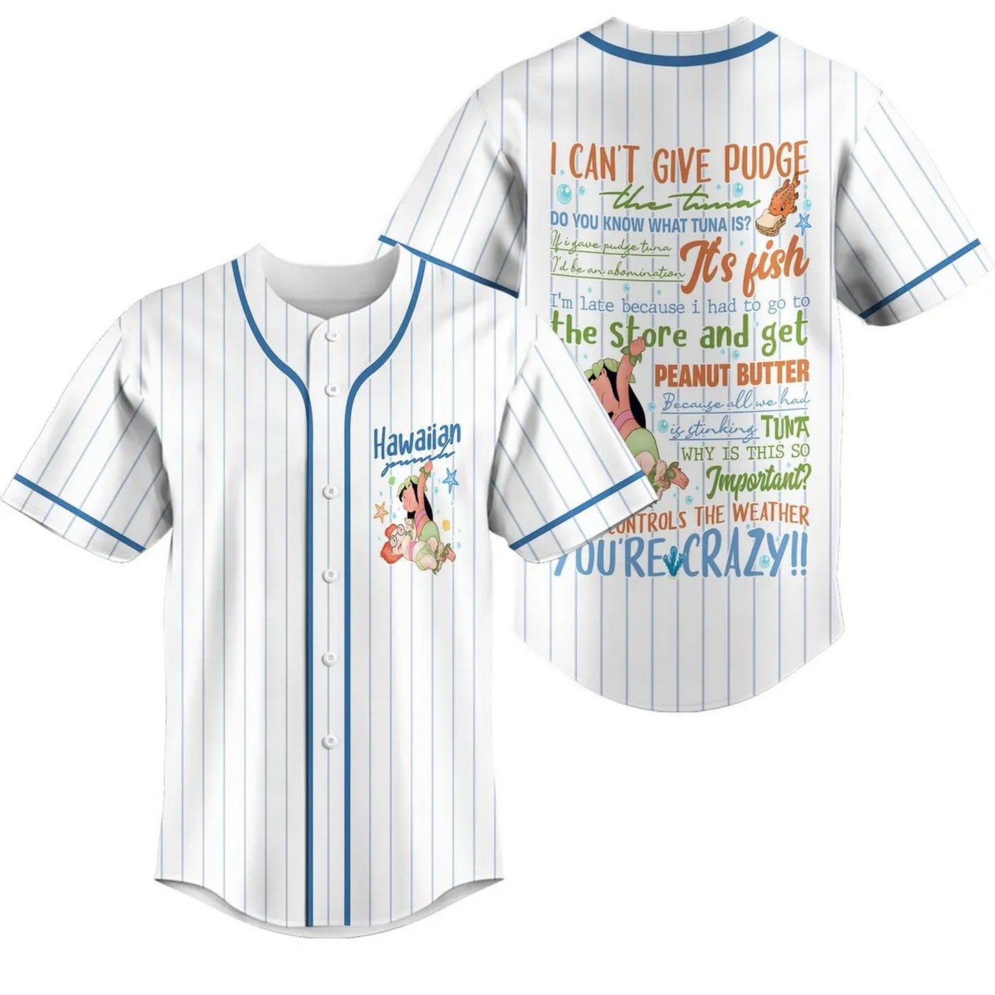 Hawaiian Punch Lilo And Stitch Baseball Jersey