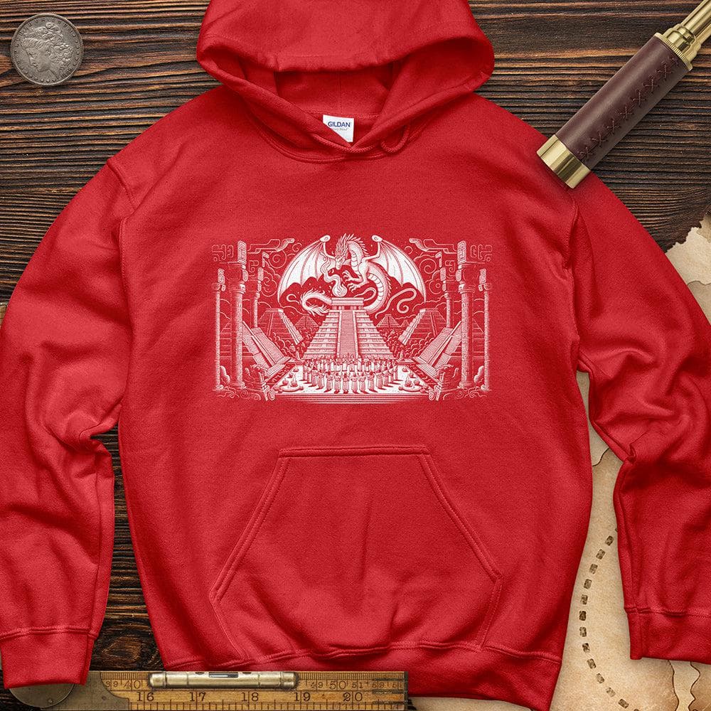 Dragon Skull Black And White Poste Hoodie