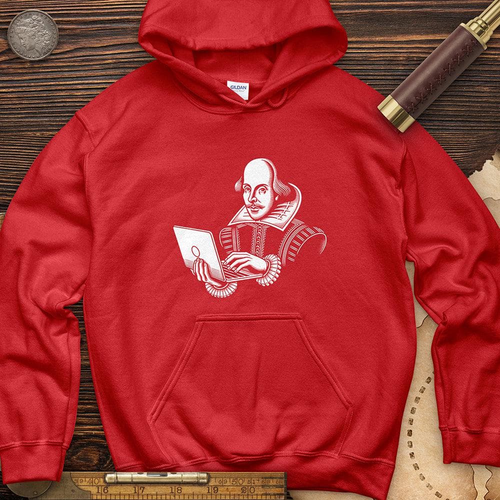 Shakespeare Using Laptop Hoodie