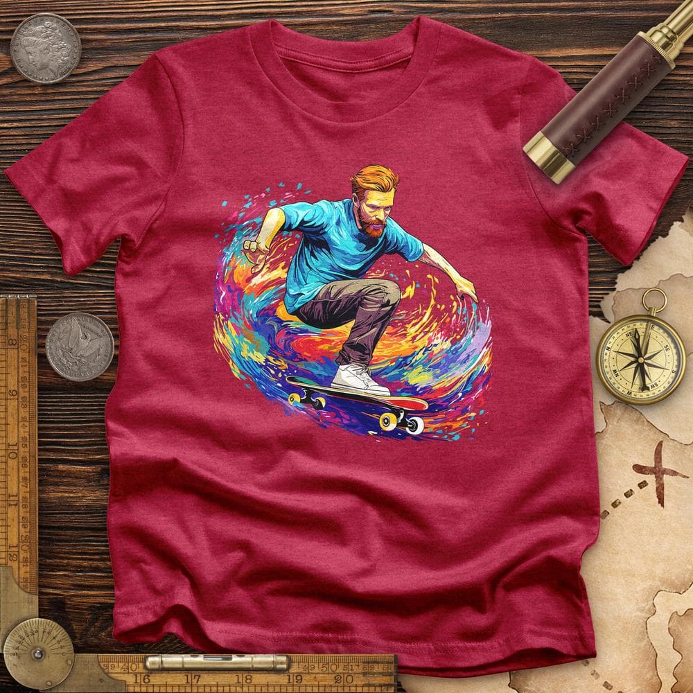 Van Gogh Skateboarding Premium QualityTee