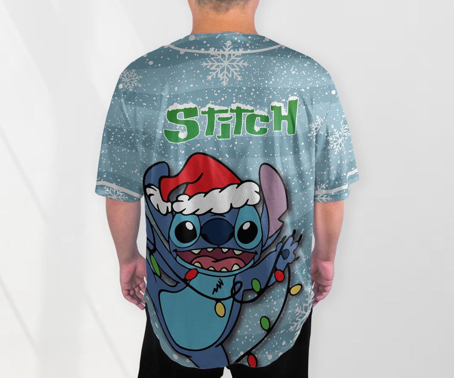 Stitch Baseball Jersey Christmas Shirt Stitch Jersey Shirt Gift