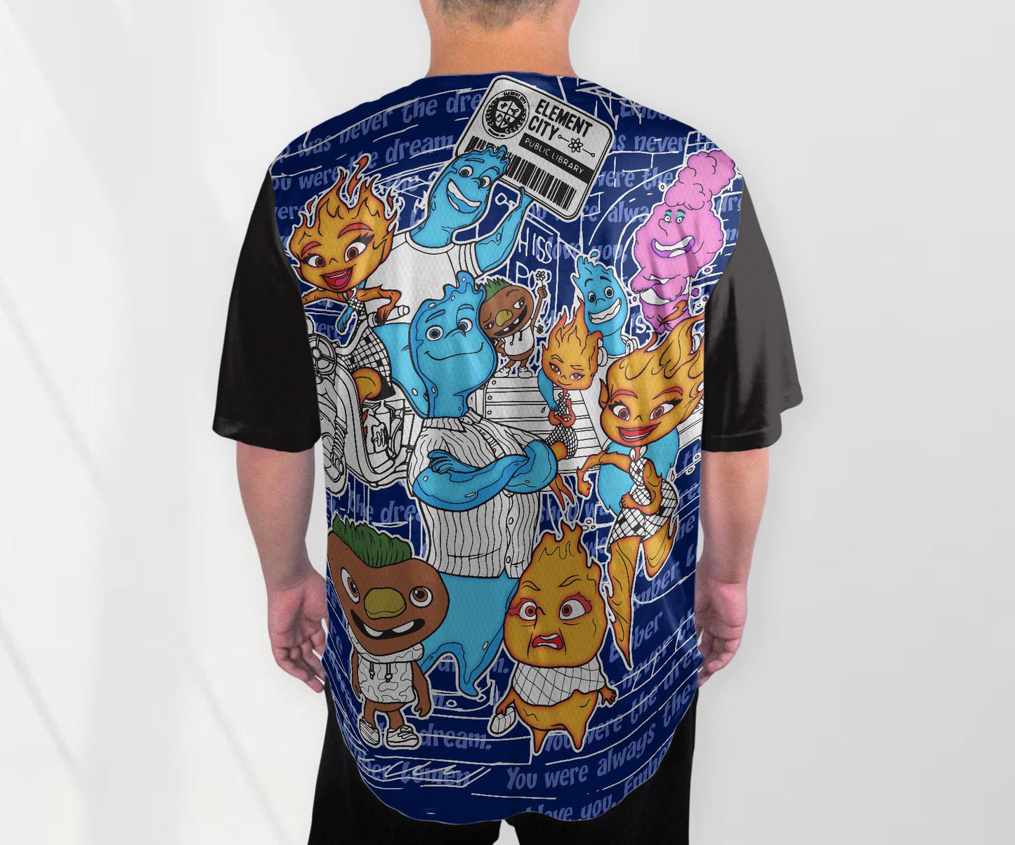 Elemental Baseball Jersey Wade Ember Jersey Cartoon Baseball Shirt Gifts