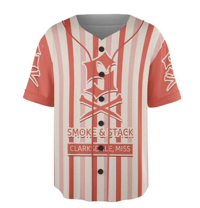 Smoke & Stack Jersey, Unisex Horror Thriller Juke Joint Movie Shirt, Smokestack Music Movie Streetwear Apparel Baseball Jersey