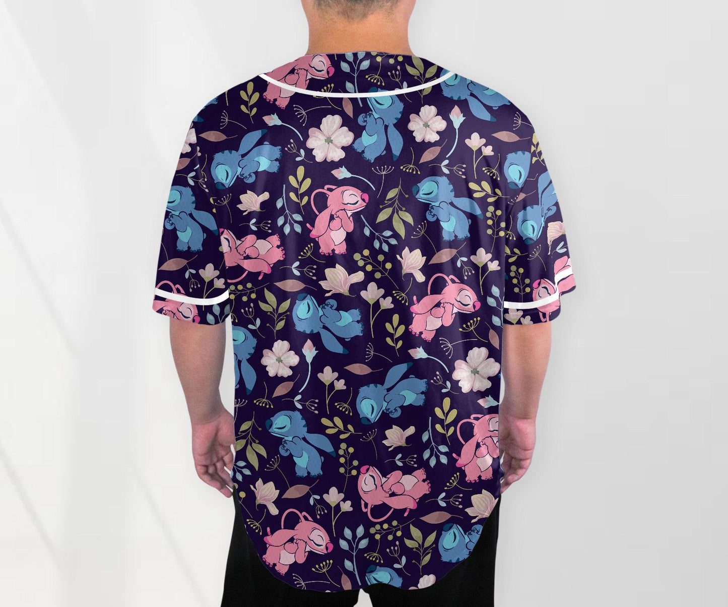 Angel Stitch Jersey Shirt Aloha Tropical Baseball Jersey Stitch Angel Family Shirt Stitch Shirt Gifts