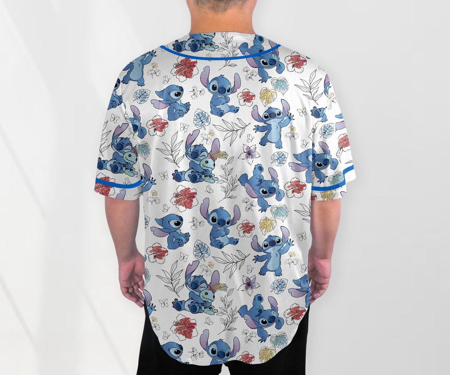Stitch Baseball Jersey Shirt Aloha Tropical Baseball Jersey Stitch Baseball Shirt Cute Stitch Shirt Gifts