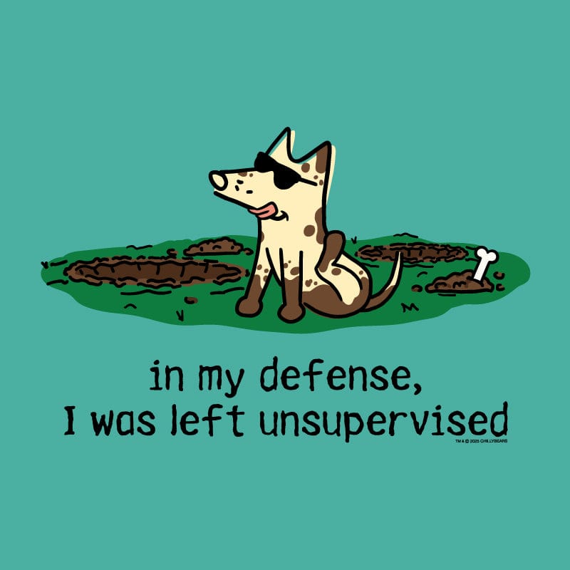In My Defense I Was Left Unsupervised - Ladies T-Shirt V-Neck