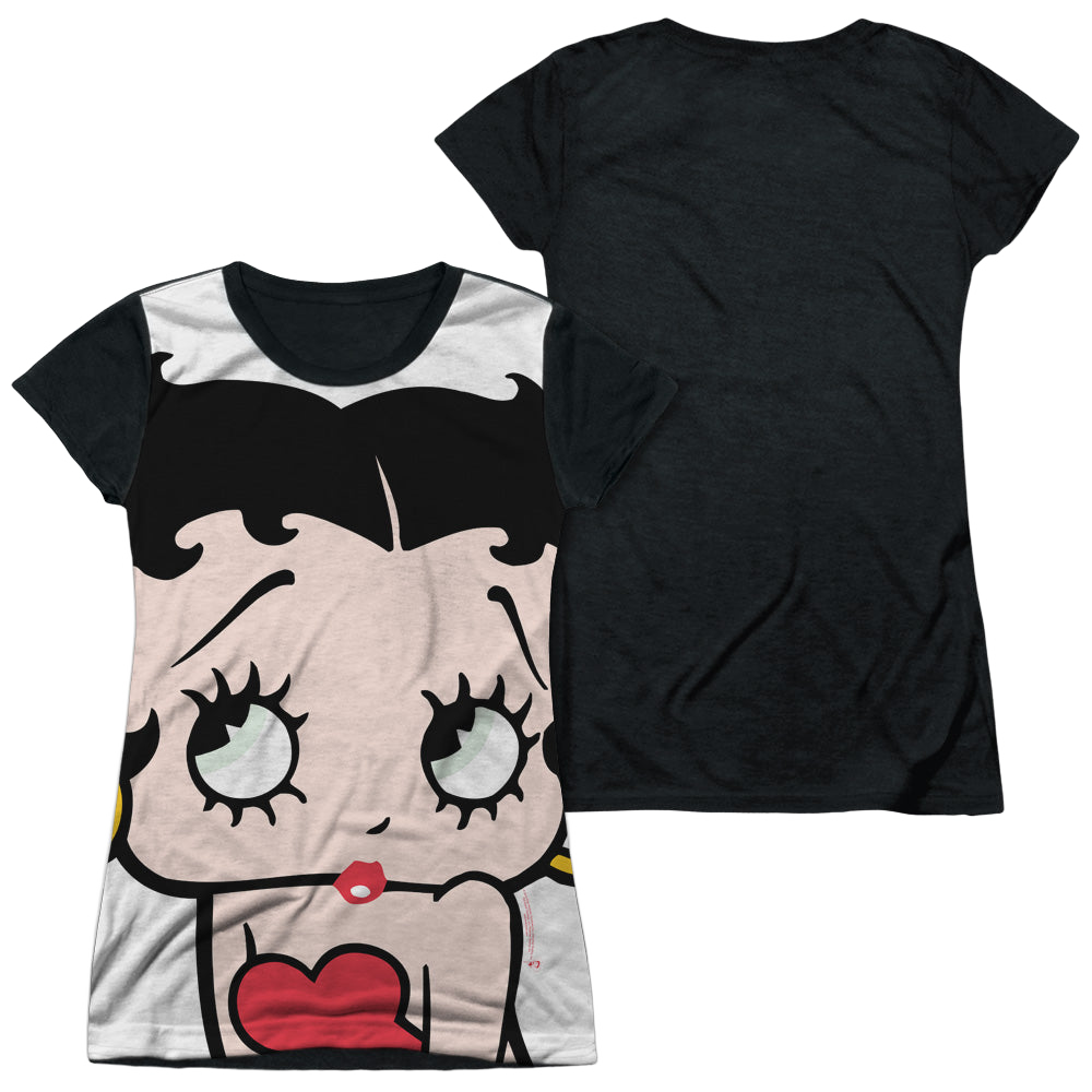 Betty Boop Big Boop Head - Juniors Black Back T-Shirt