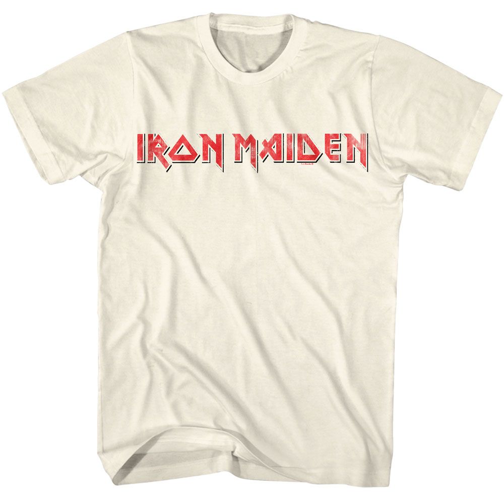 Iron Maiden - Red Black Logo Boyfriend Tee