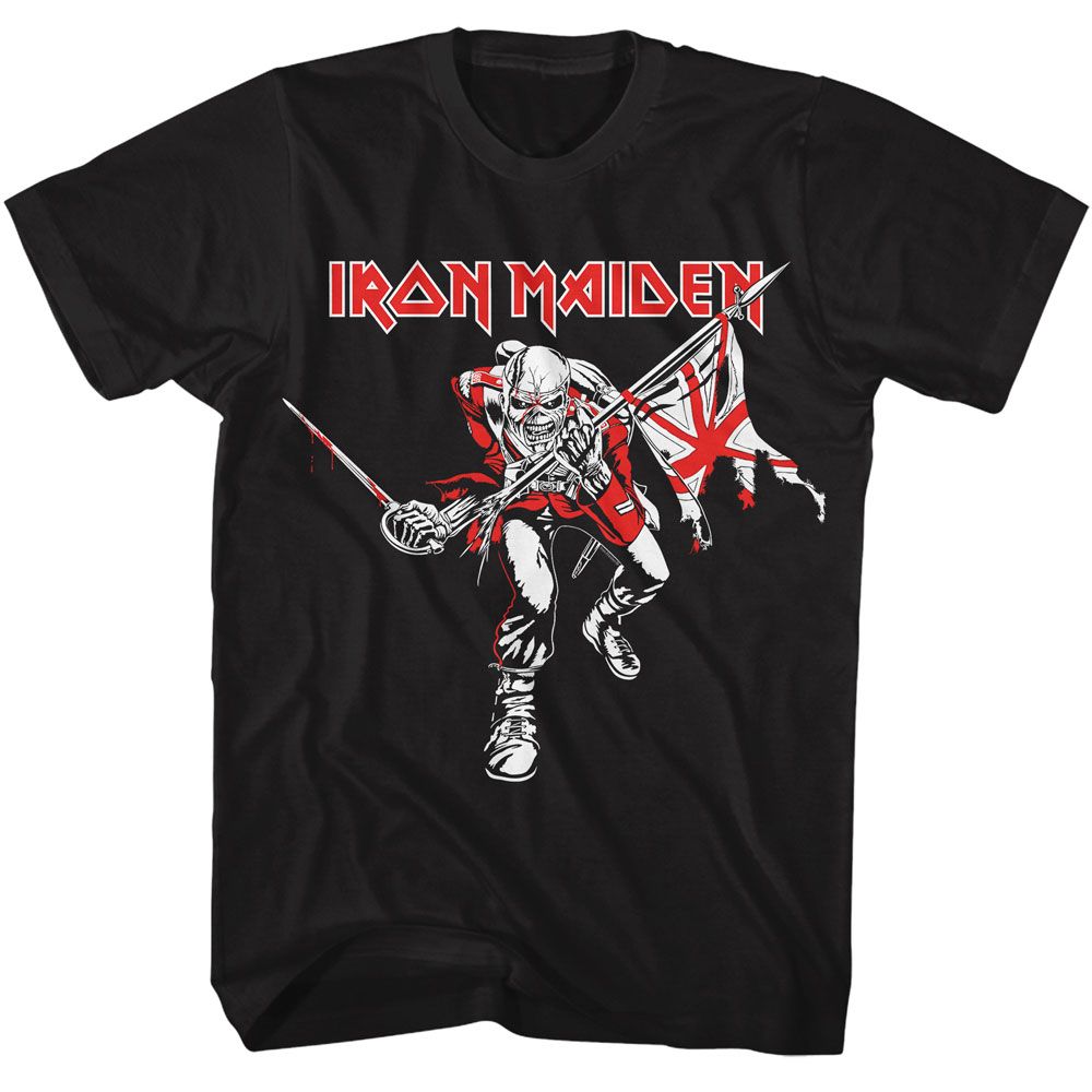 Iron Maiden - Red White Trooper Boyfriend Tee