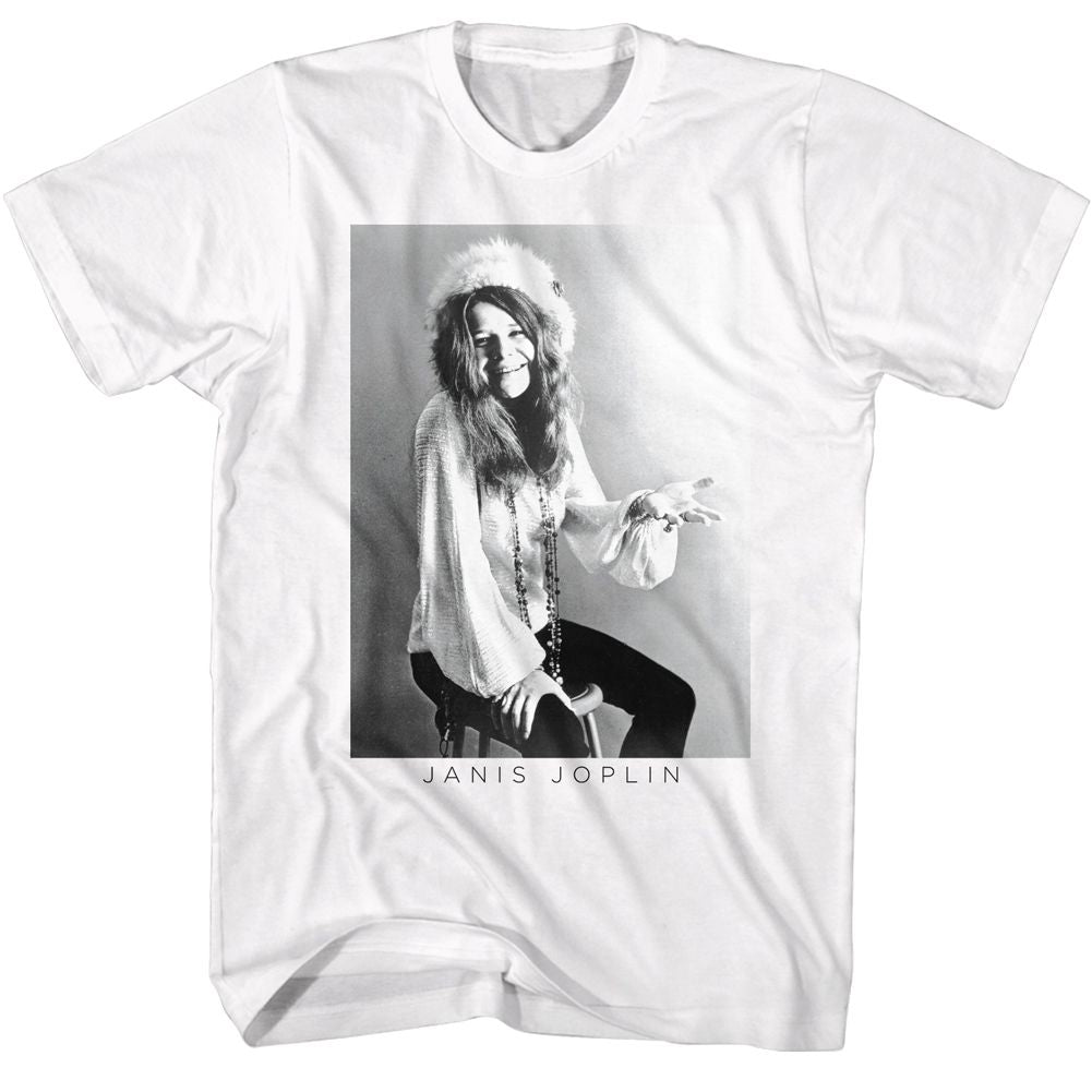 Janis Joplin - BW Boyfriend Tee