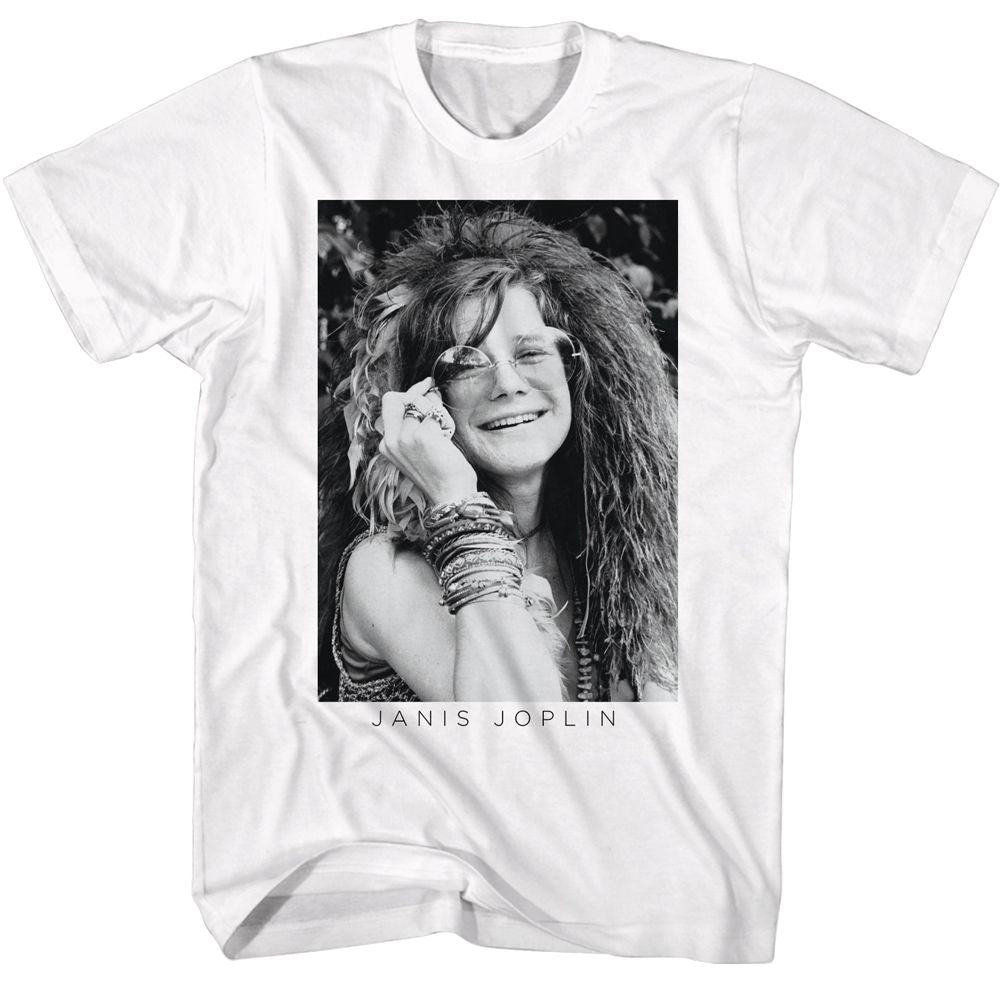 Janis Joplin - BW Glasses T-Shirt