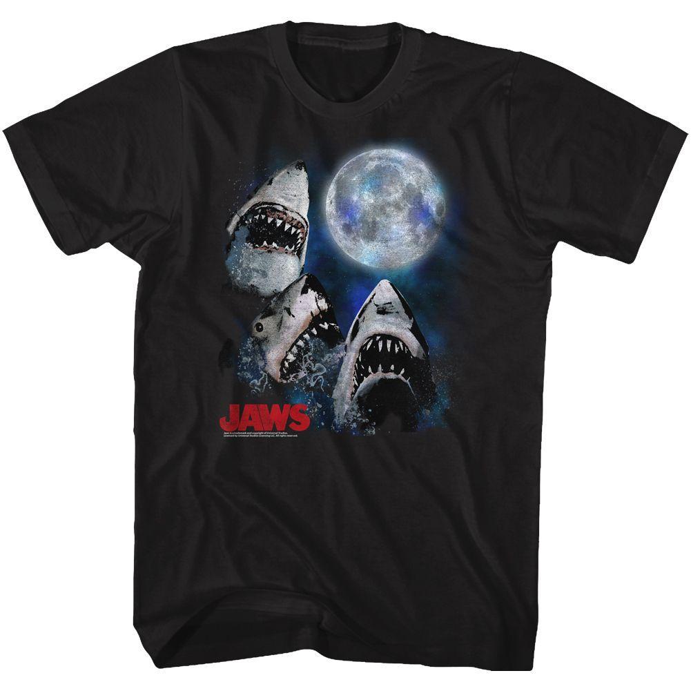 Jaws Three Shark Moon Boyfriend Tee