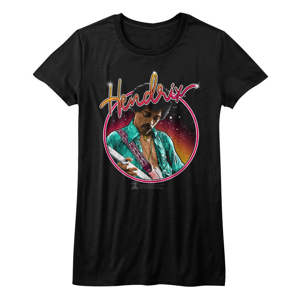 Jimi Hendrix Neon Womens T-Shirt